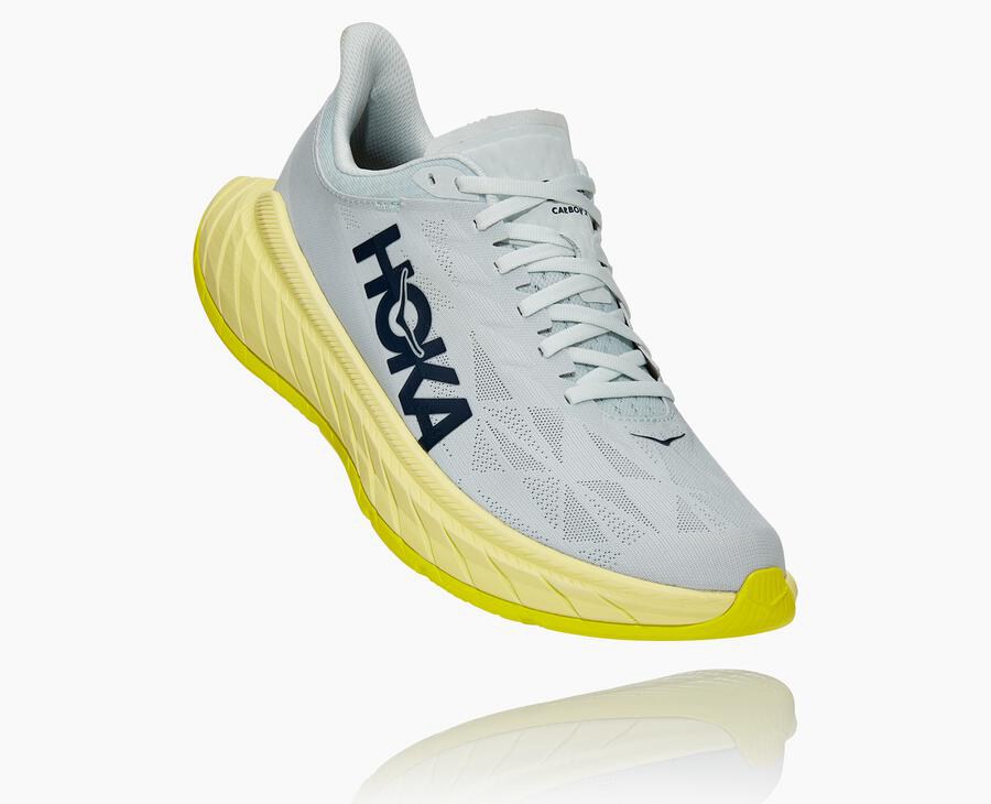 Hoka Carbon X 2 - Men's Running Shoes - White - UK 659XPUQFD